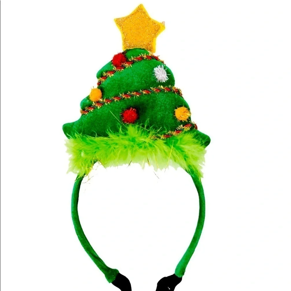 SPOT Dog Christmas Headband Holiday Hat Adjustable Festive Tree Medium / Large